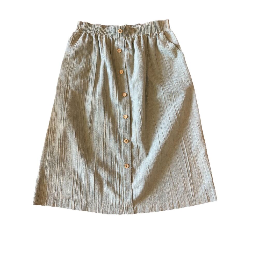 Vintage Cape Cod Sportswear USA Button Front Skirt With Pockets Women's Size: 14